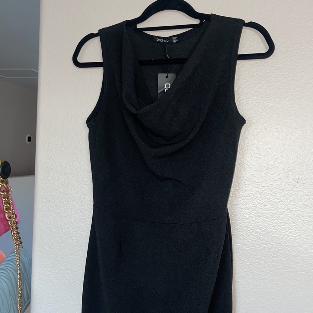 BOOHOO Cowl neck MIDI Dress - Size 8